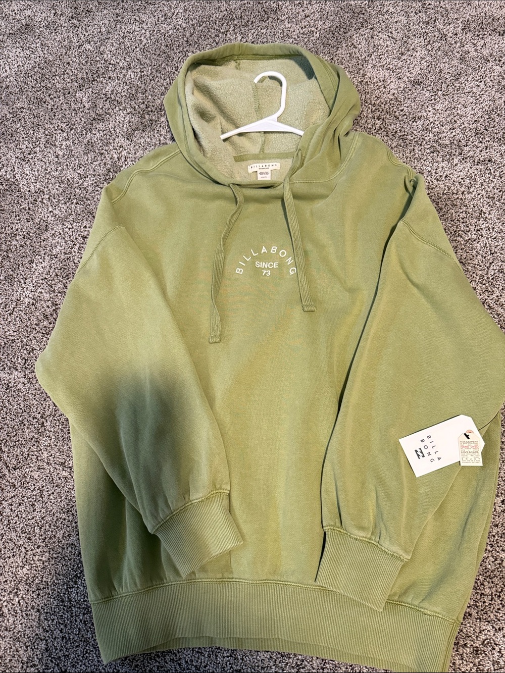 Billabong Olive Green Hoodie Sweatshirt